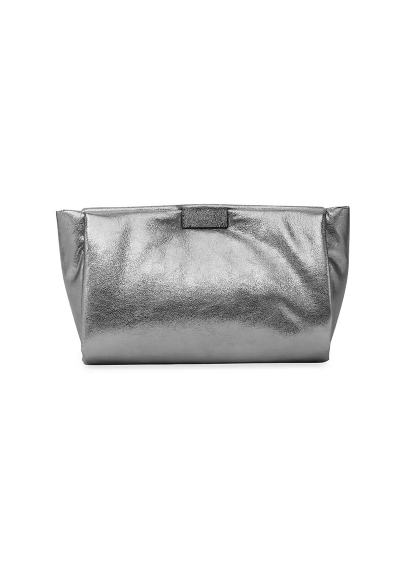 Brunello Cucinelli Lamé Calfskin Clutch Bag