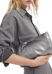 Brunello Cucinelli Lamé Calfskin Clutch Bag