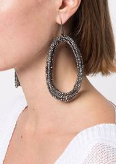 Brunello Cucinelli large spinel bead hoop earrings