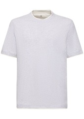 Brunello Cucinelli Layered Cotton Jersey Solid T-shirt
