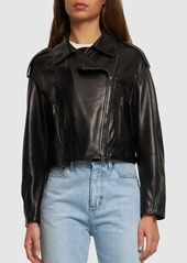 Brunello Cucinelli Leather Biker Jacket