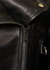 Brunello Cucinelli Leather Biker Jacket