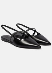 Brunello Cucinelli Leather slingback ballet flats