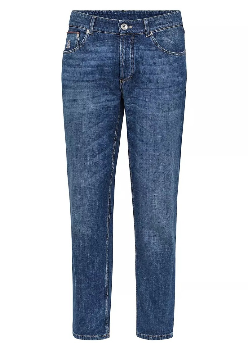 Brunello Cucinelli Lightweight Denim Traditional Fit Five Pocket Jeans