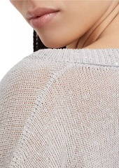 Brunello Cucinelli Linen and Silk Diamond Yarn Sweater with Monili