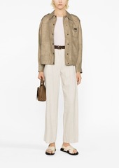 Brunello Cucinelli linen-blend shirt jacket