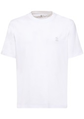 Brunello Cucinelli Logo Cotton Jersey T-shirt