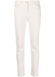 Brunello Cucinelli logo-patch straight-leg trousers