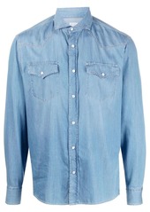 Brunello Cucinelli long-sleeved denim shirt