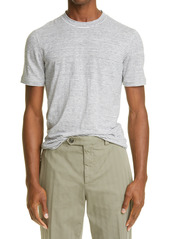 Men's Brunello Cucinelli Slim Fit Stripe Linen T-Shirt