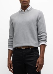 Brunello Cucinelli Men's Cotton Crewneck Sweater