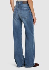 Brunello Cucinelli Mid Rise Denim Wide Jeans