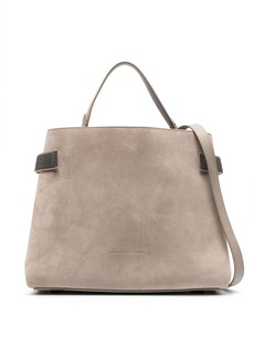 Brunello Cucinelli Monili-detail suede tote bag