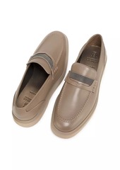 Brunello Cucinelli Monili-Detailed Leather Penny Loafers