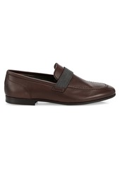 Brunello Cucinelli Monili-Strap Leather Loafers