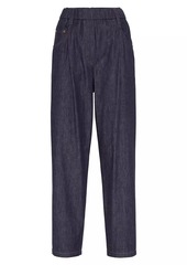 Brunello Cucinelli No Fade Denim Five Pocket Track Trousers