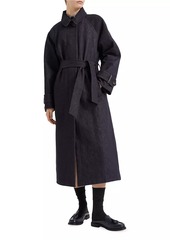 Brunello Cucinelli No Fade Denim Trenchcoat with Thermore® Padding