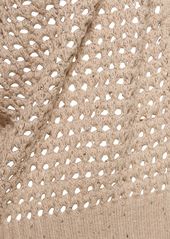 Brunello Cucinelli Open Knit Cotton Blend Cardigan