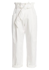Brunello Cucinelli Paperbag Cotton Linen Trousers