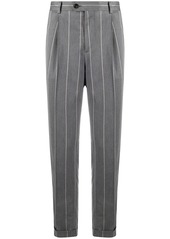 Brunello Cucinelli pinstripe cropped tailored trousers