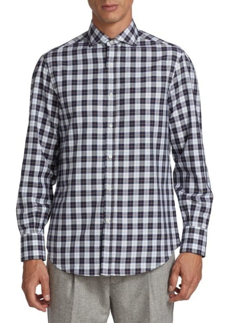 Brunello Cucinelli Plaid Basic Fit Shirt