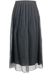 Brunello Cucinelli pleated chiffon midi skirt