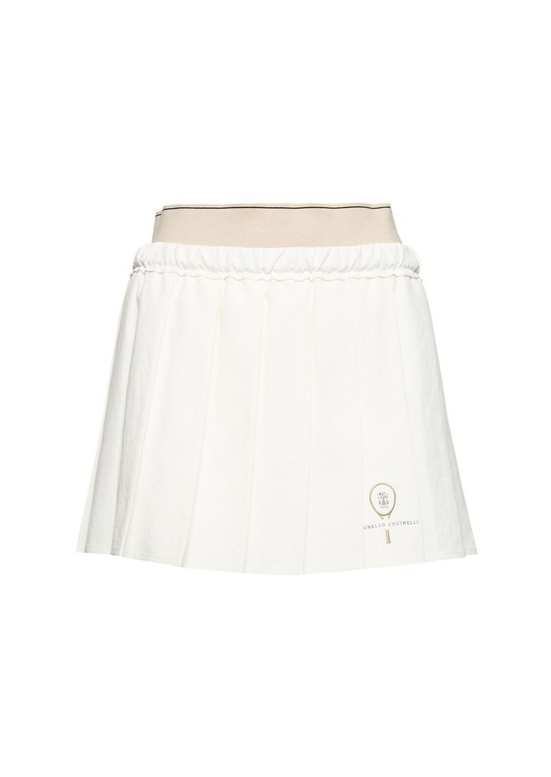 Brunello Cucinelli Pleated Mini Skirt