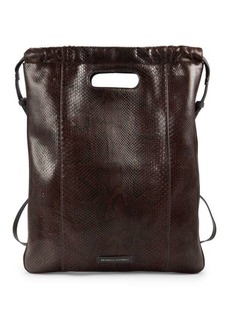 Brunello Cucinelli Python Leather Drawstring Backpack