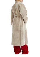 Brunello Cucinelli Reversible Shearling Coat with Shiny Details