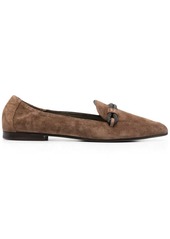 Brunello Cucinelli rhinestone-embellished pointed toe loafers