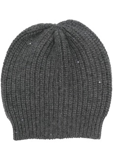 Brunello Cucinelli sequin-embellished knit beanie