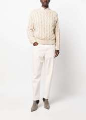 Brunello Cucinelli sequinned cable-knit jumper