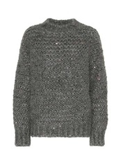 Brunello Cucinelli Sequined mohair-blend sweater