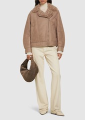 Brunello Cucinelli Shearling Leather Jacket