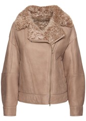 Brunello Cucinelli Shearling Leather Jacket