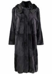 Brunello Cucinelli sheepskin hooded coat