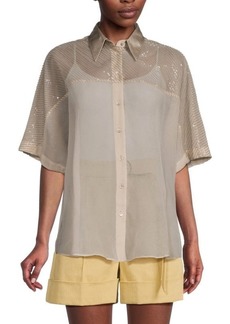 Brunello Cucinelli Sheer Silk Shirt