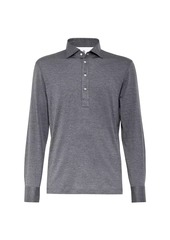 Brunello Cucinelli Silk and Cotton Lightweight Jersey Polo Shirt