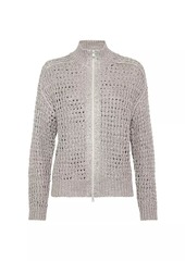 Brunello Cucinelli Silk and Linen Net Sweater