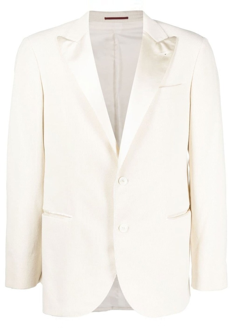 Brunello Cucinelli silk-lapel single-breasted blazer
