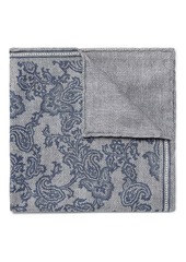 Brunello Cucinelli Silk Pocket Square with Paisley Design