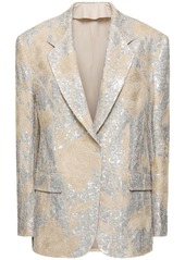 Brunello Cucinelli Single Breast Linen Over Jacket