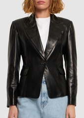 Brunello Cucinelli Single Breasted Leather Jacket