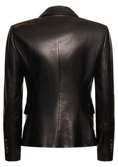 Brunello Cucinelli Single Breasted Leather Jacket