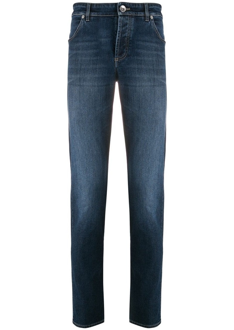 Brunello Cucinelli slim-fit stonewashed jeans
