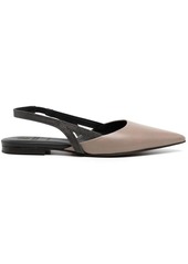 Brunello Cucinelli sling-back leather ballerina shoes