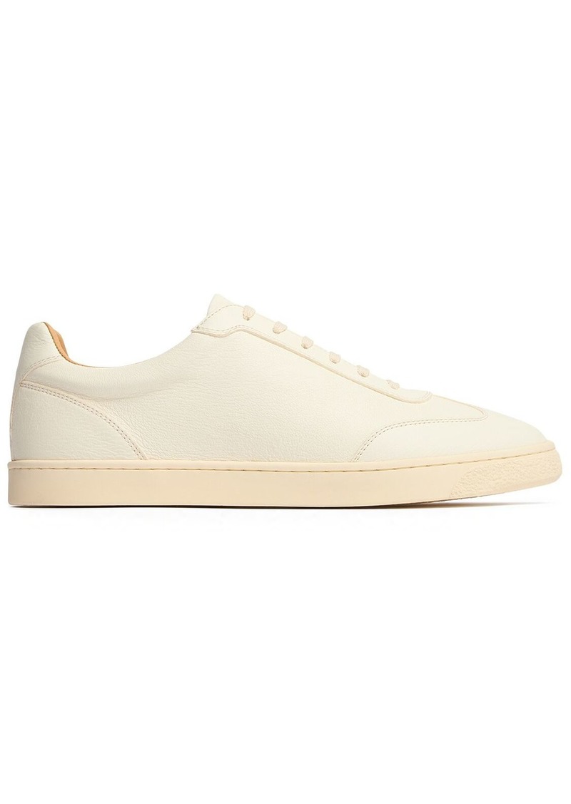 Brunello Cucinelli Smooth Leather Elegant Sneakers