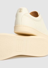 Brunello Cucinelli Smooth Leather Elegant Sneakers