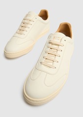 Brunello Cucinelli Smooth Leather Elegant Sneakers