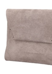Brunello Cucinelli Soft Velour Leather Clutch Bag